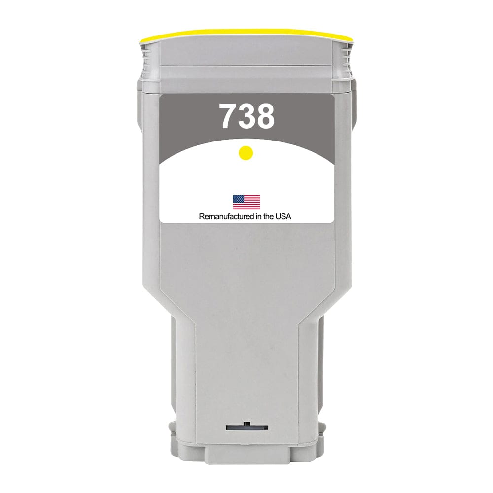U.S. Remanufactured for HP 738 300ml (676M8A) Yellow Ink Cartridge