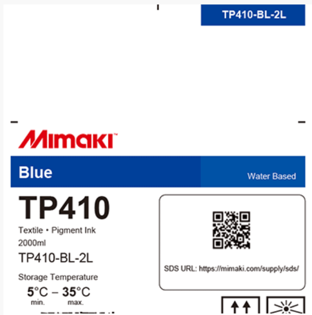 Mimaki TP410 Textile Pigment Ink, 2 liter - Allprintheads