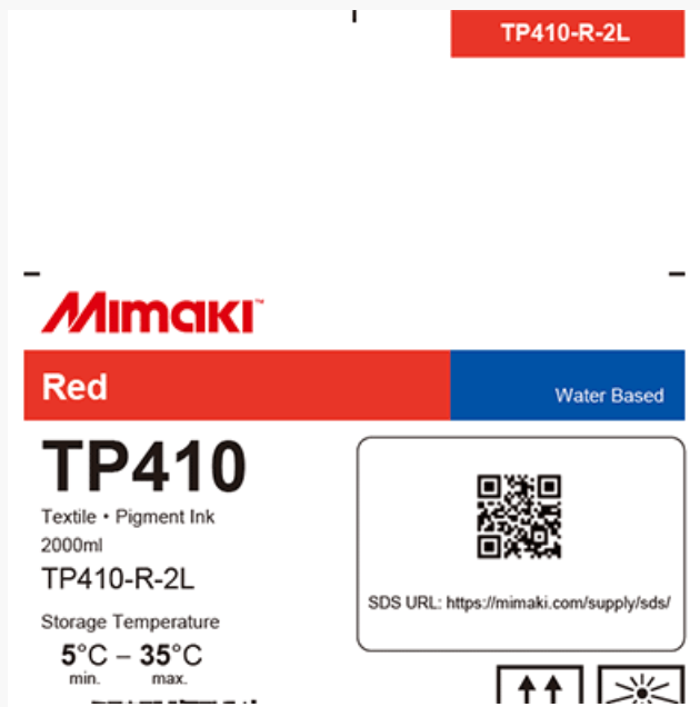 Mimaki TP410 Textile Pigment Ink, 2 liter - Allprintheads