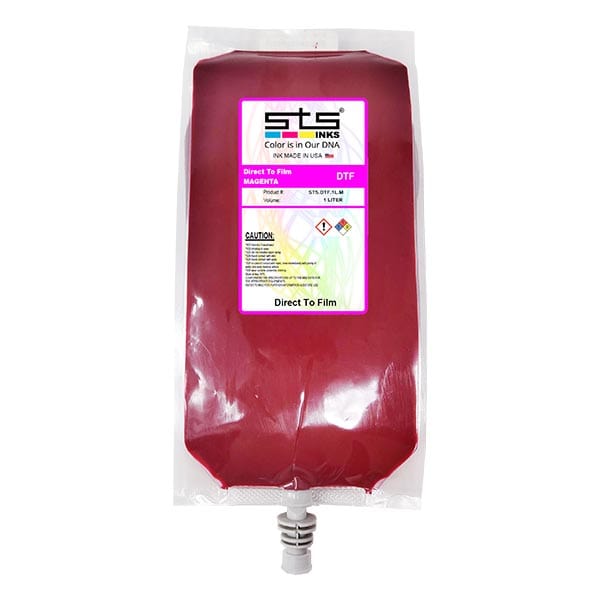 Direct to Film Ink 1 Liter. Pouch of 1 Liter for CMYK and 900ml for White - www.allprintheads.com